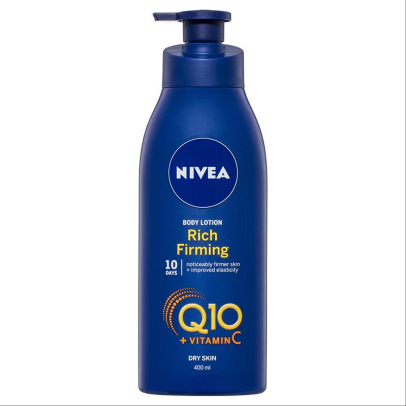 Nivea Body Firming Lotion Q10 Plus Vitamin C Dry Skin 400ml front image on Livehealthy HK imported from Australia