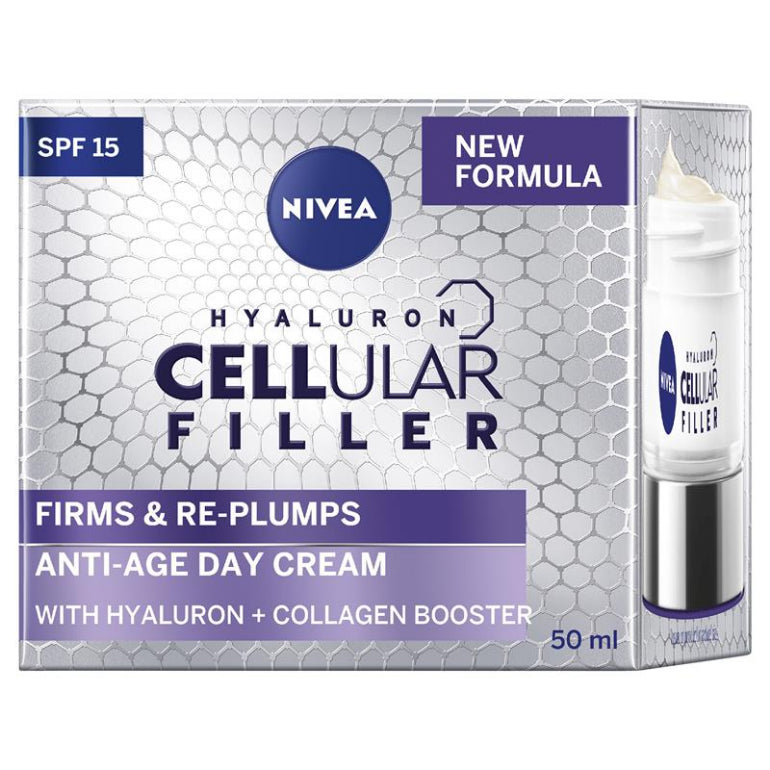 NIVEA Cellular Filler Face Moisturiser Cream SPF15 50ml front image on Livehealthy HK imported from Australia