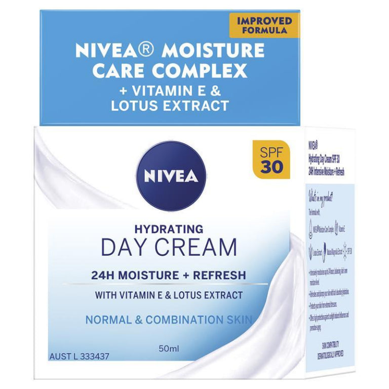 NIVEA Daily Essentials Hydrating Face Moisturiser SPF30 50ml front image on Livehealthy HK imported from Australia