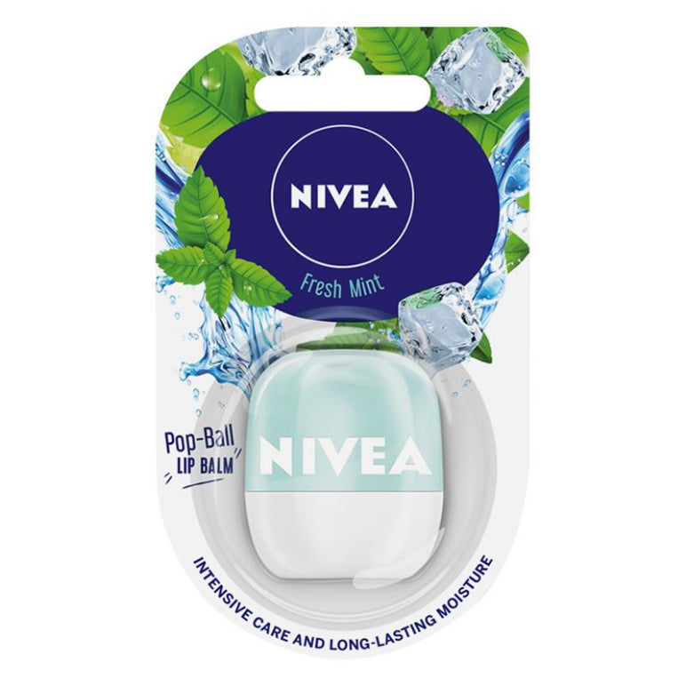 Nivea Lip Care Pop Ball Fresh Mint 7G front image on Livehealthy HK imported from Australia