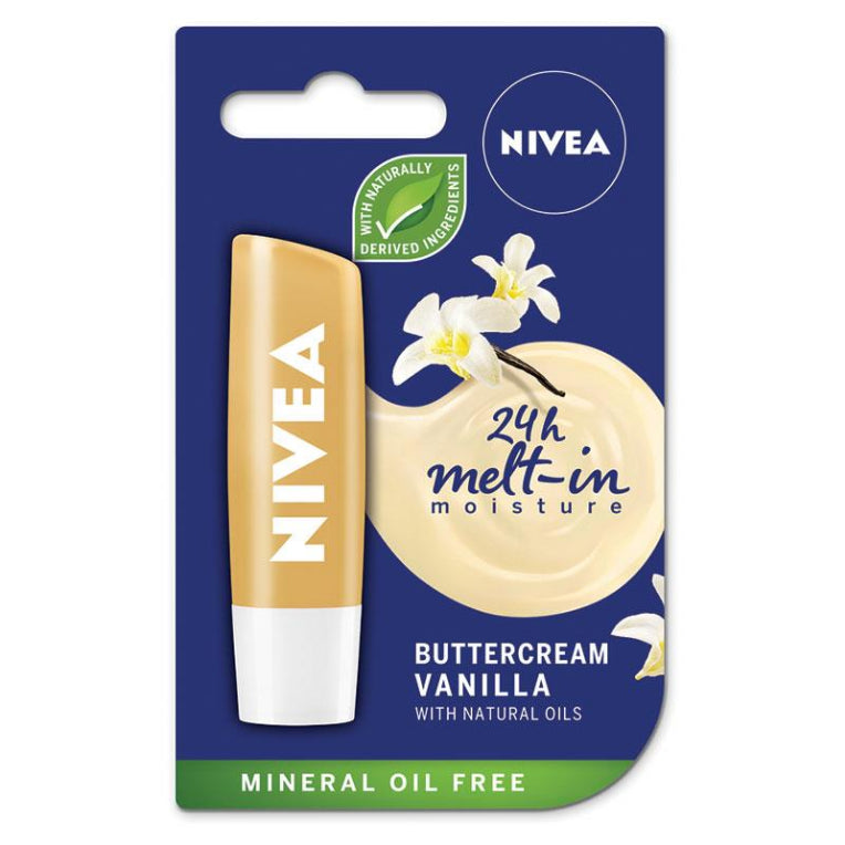 Nivea Lip Care Vanilla 4.8g front image on Livehealthy HK imported from Australia