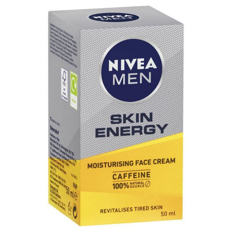 NIVEA MEN Active Energy Face Moisturiser Cream 50ml front image on Livehealthy HK imported from Australia