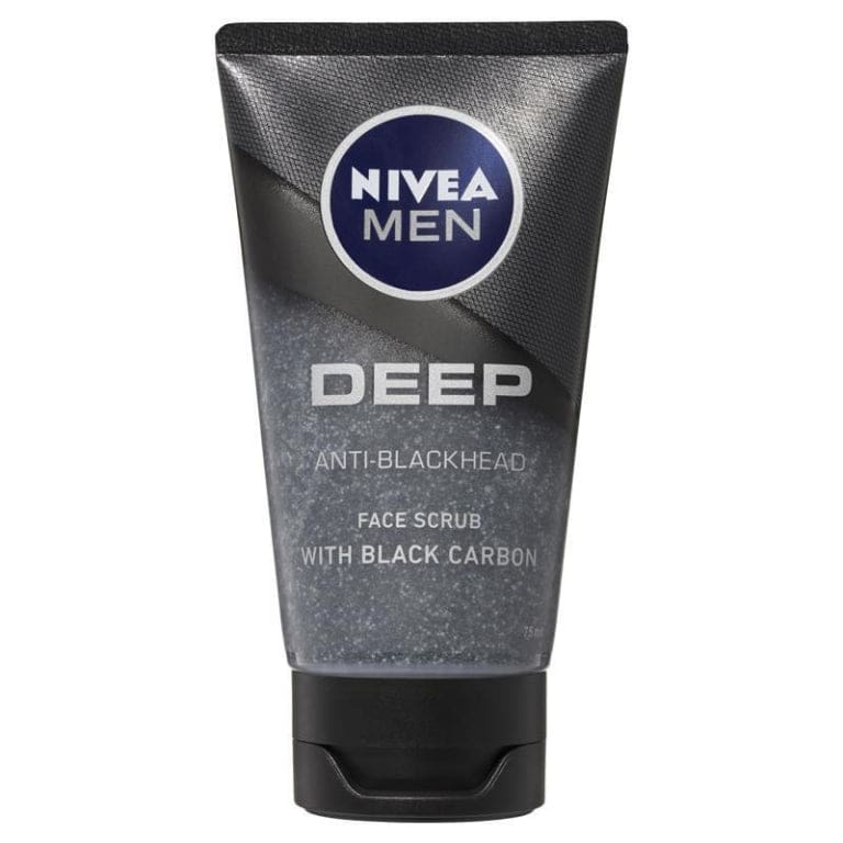 NIVEA MEN Deep Anti-Blackhead Exfoliating Face Scrub 75ml front image on Livehealthy HK imported from Australia