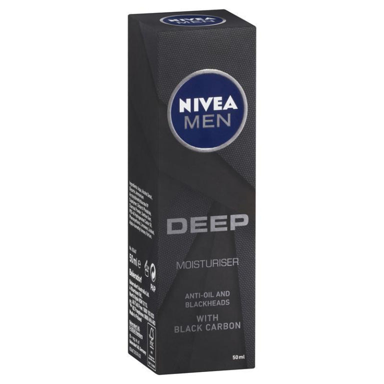 NIVEA MEN Deep Moisturiser Anti-Oil & Blackheads 50ml front image on Livehealthy HK imported from Australia