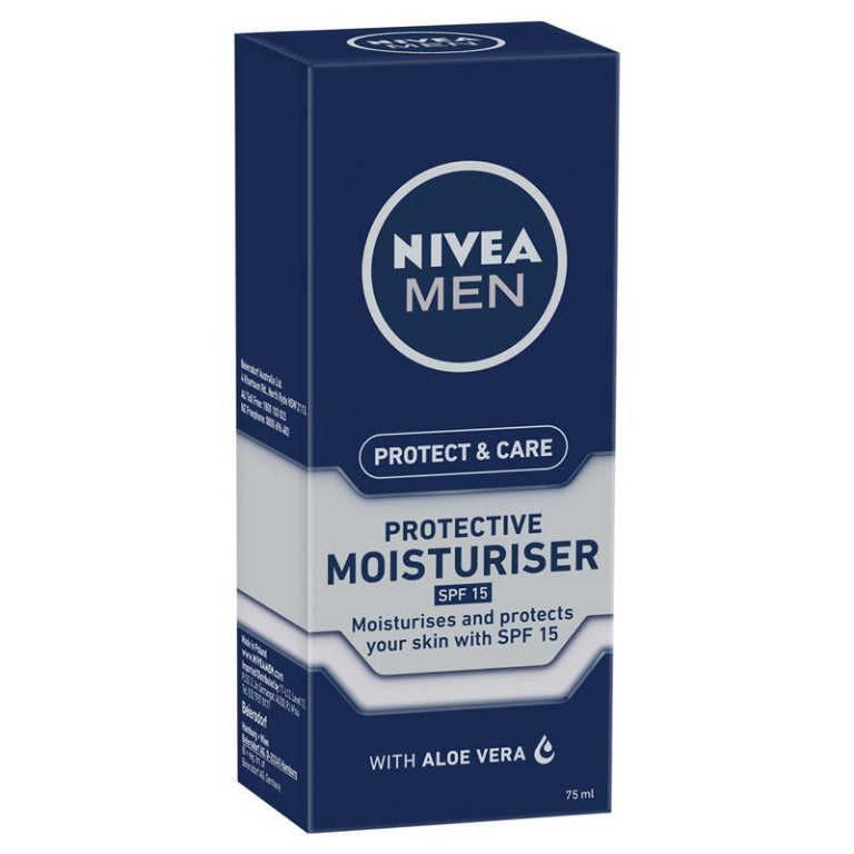 NIVEA MEN Protect & Care Face Moisturiser SPF15 75ml front image on Livehealthy HK imported from Australia