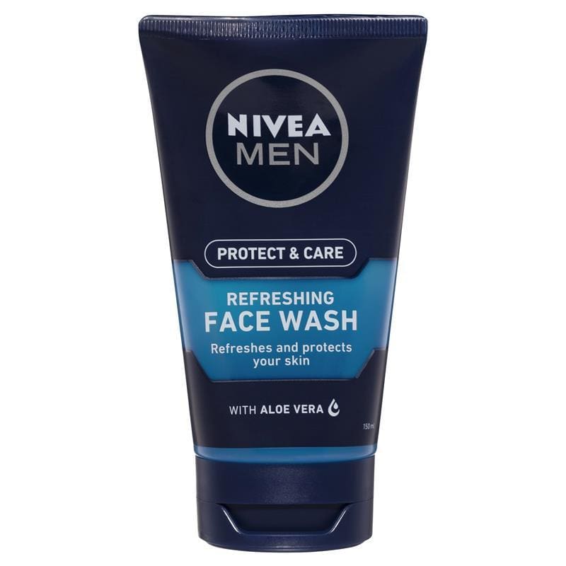 Nivea Men Protect & Care Face Wash Gel 150ml front image on Livehealthy HK imported from Australia