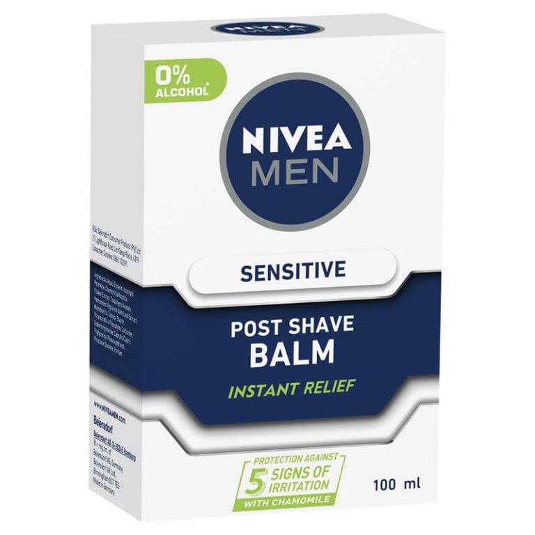 NIVEA MEN Sensitive Post Shave Balm Chamomile + Vit E 100ml front image on Livehealthy HK imported from Australia