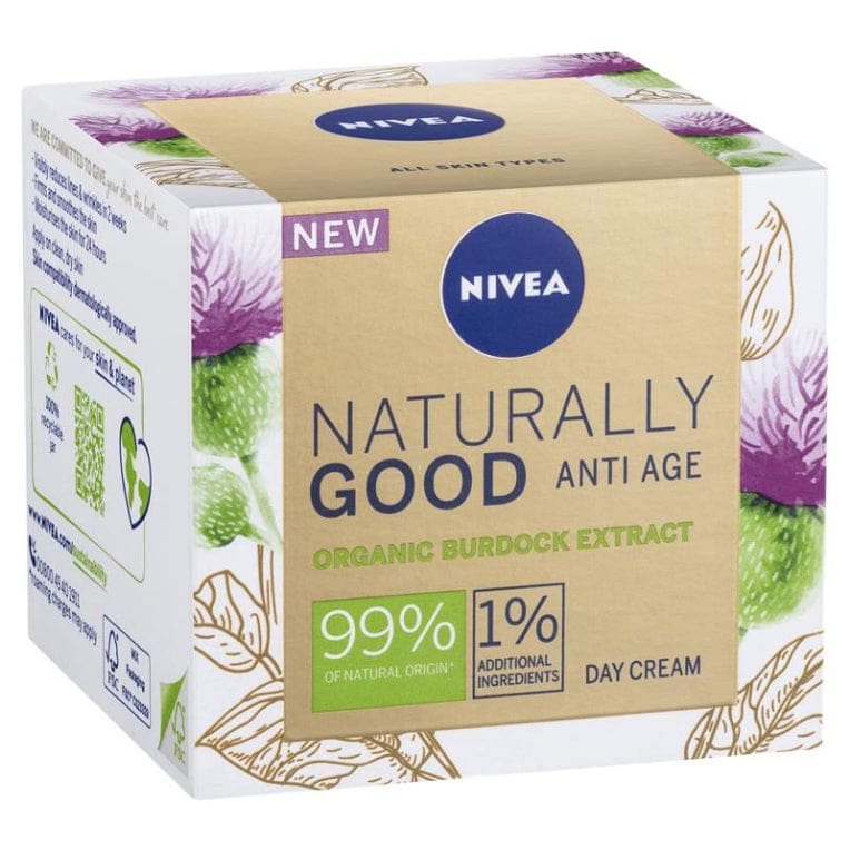 NIVEA Naturally Good Anti-Age Face Moisturiser Cream 50ml front image on Livehealthy HK imported from Australia