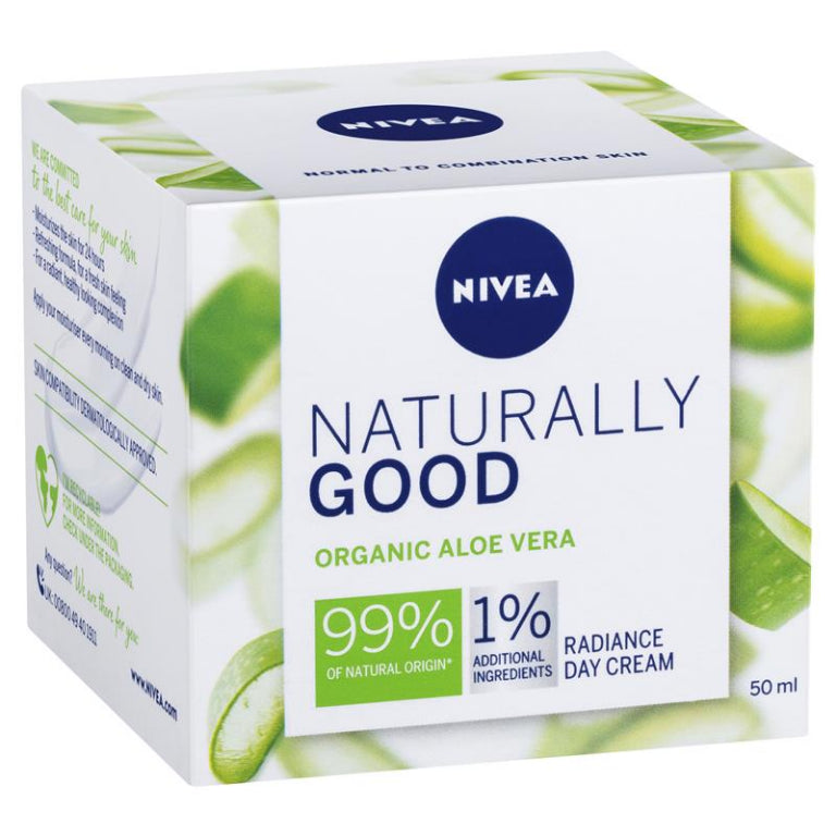 NIVEA Naturally Good Radiance Face Moisturiser Cream 50ml front image on Livehealthy HK imported from Australia