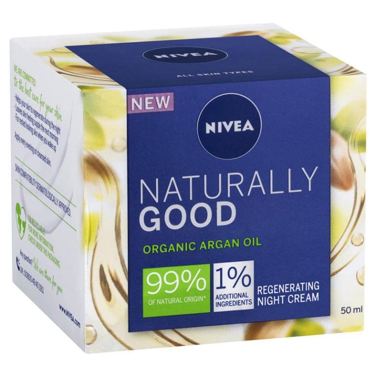NIVEA Naturally Good Regenerating Face Moisturiser Night 50ml front image on Livehealthy HK imported from Australia