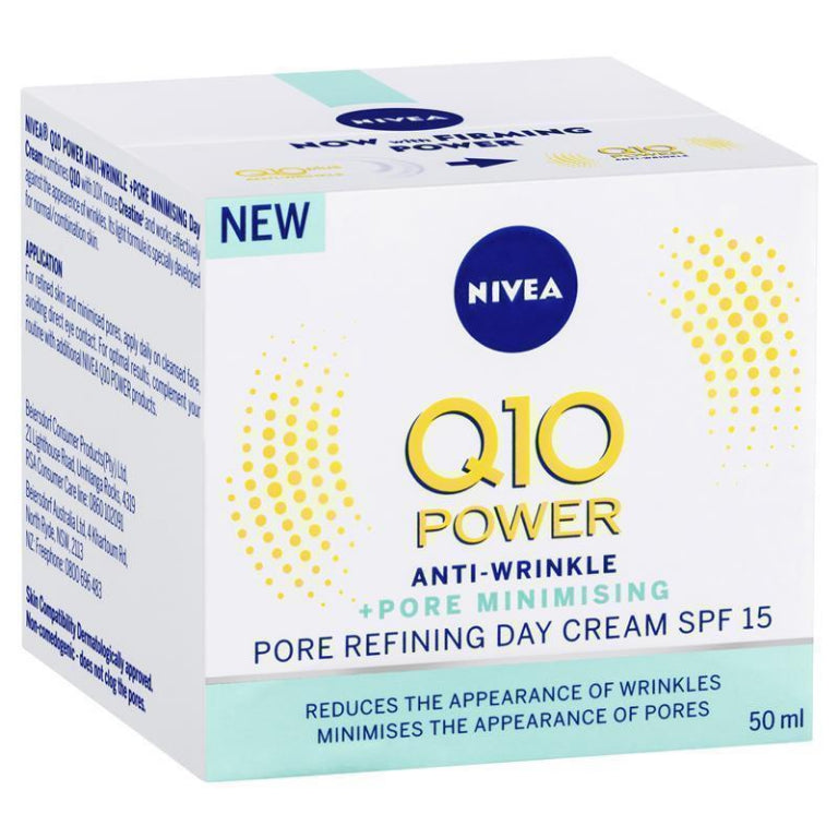 NIVEA Q10 Power Face Cream Moisturiser Light SPF15 50ml front image on Livehealthy HK imported from Australia