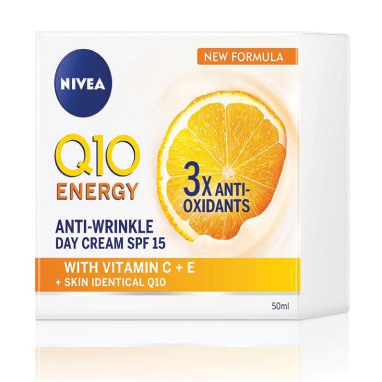 NIVEA Q10 Power + Vitamin C Energy Face Moisturiser SPF15 50ml front image on Livehealthy HK imported from Australia