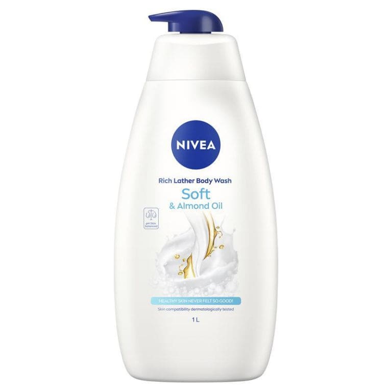 NIVEA Rich Moisture Soft Shower Gel Body Wash 1L front image on Livehealthy HK imported from Australia