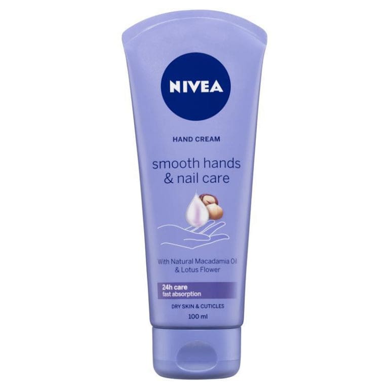 NIVEA Smooth Hand Cream & Nail Care 100ml front image on Livehealthy HK imported from Australia