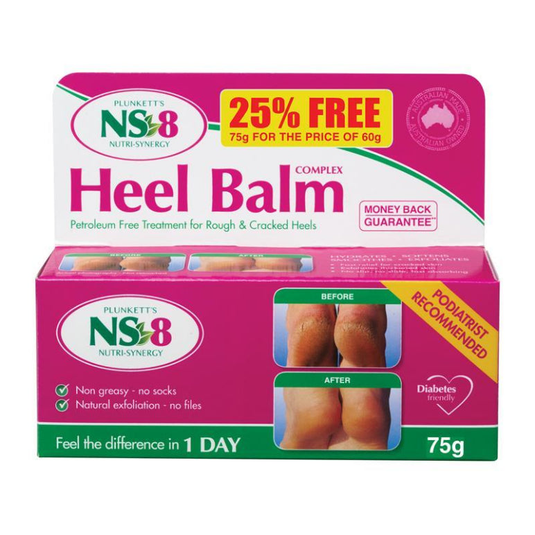 NS-8 Active Heel Balm Complex 75g front image on Livehealthy HK imported from Australia