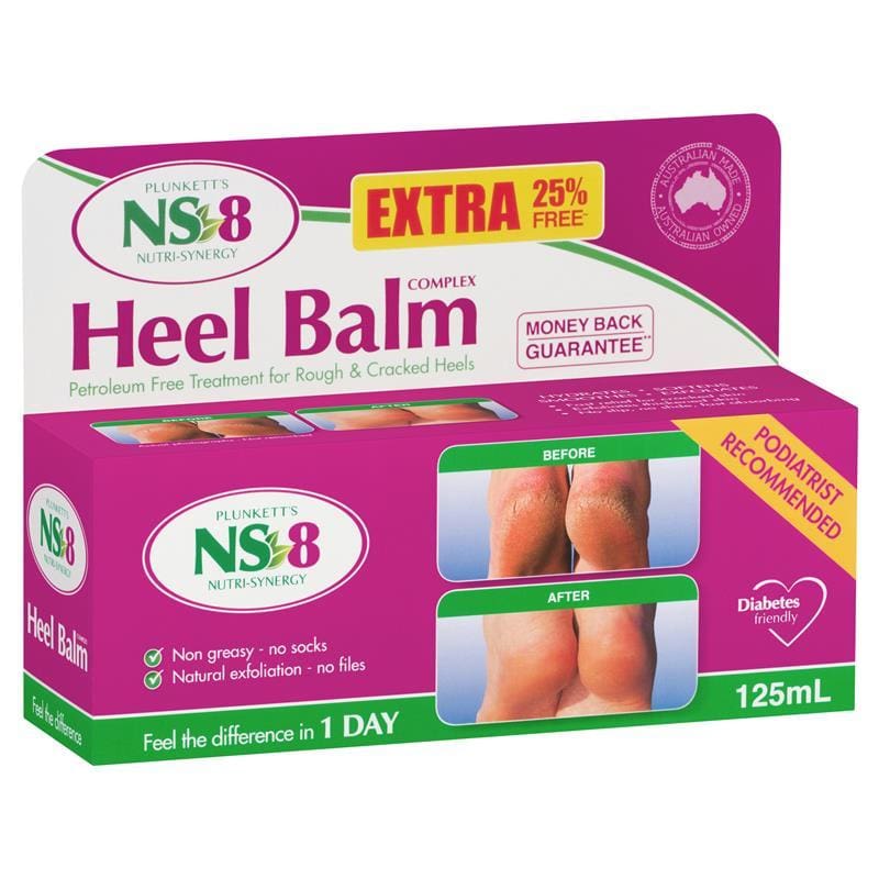 NS 8 Heel Balm Complex 125ml front image on Livehealthy HK imported from Australia