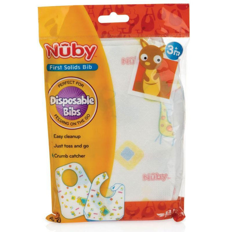 Nuby Bibs Disposable 10 Pack front image on Livehealthy HK imported from Australia