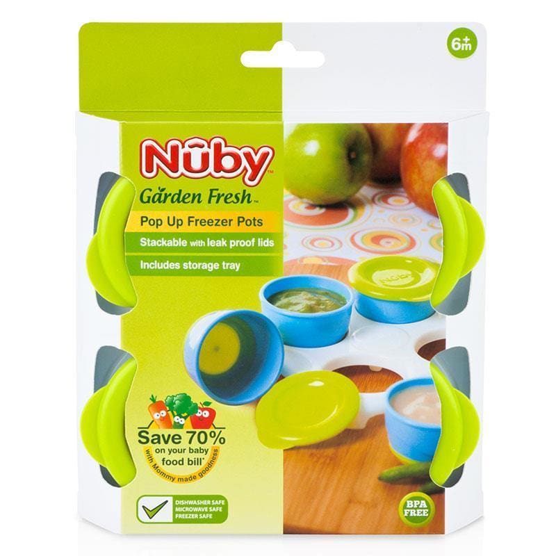 Nuby Garden Fresh Freezer Pots front image on Livehealthy HK imported from Australia