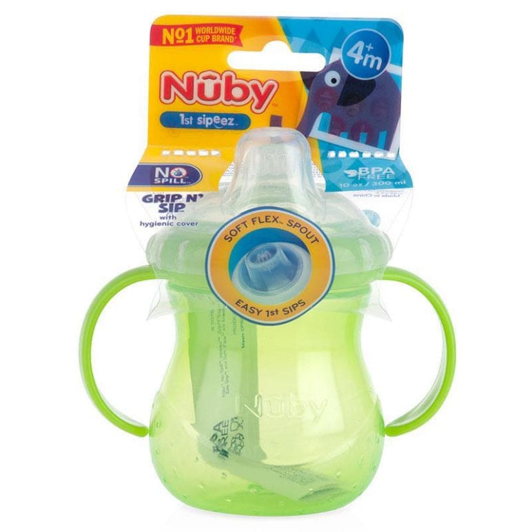 Nuby No Spill Trainer Cup Twin Handle 4+ Months 295ml front image on Livehealthy HK imported from Australia