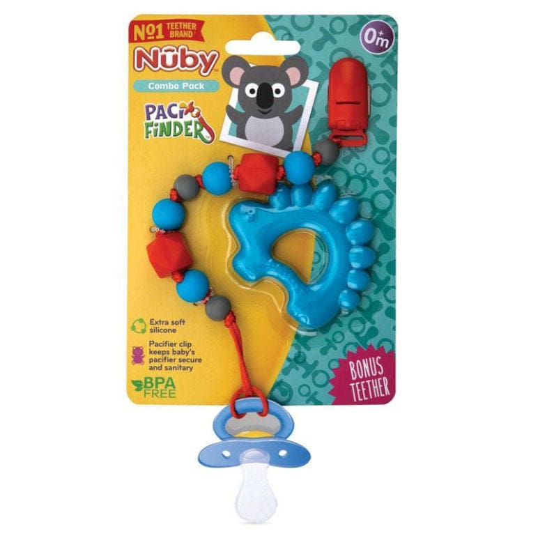 Nuby Silicone Beaded Pacifinder with Teether front image on Livehealthy HK imported from Australia