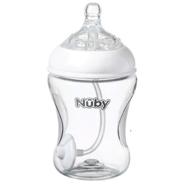 Nuby Tritan Bottle With 360 Weighted Straw 270ml front image on Livehealthy HK imported from Australia