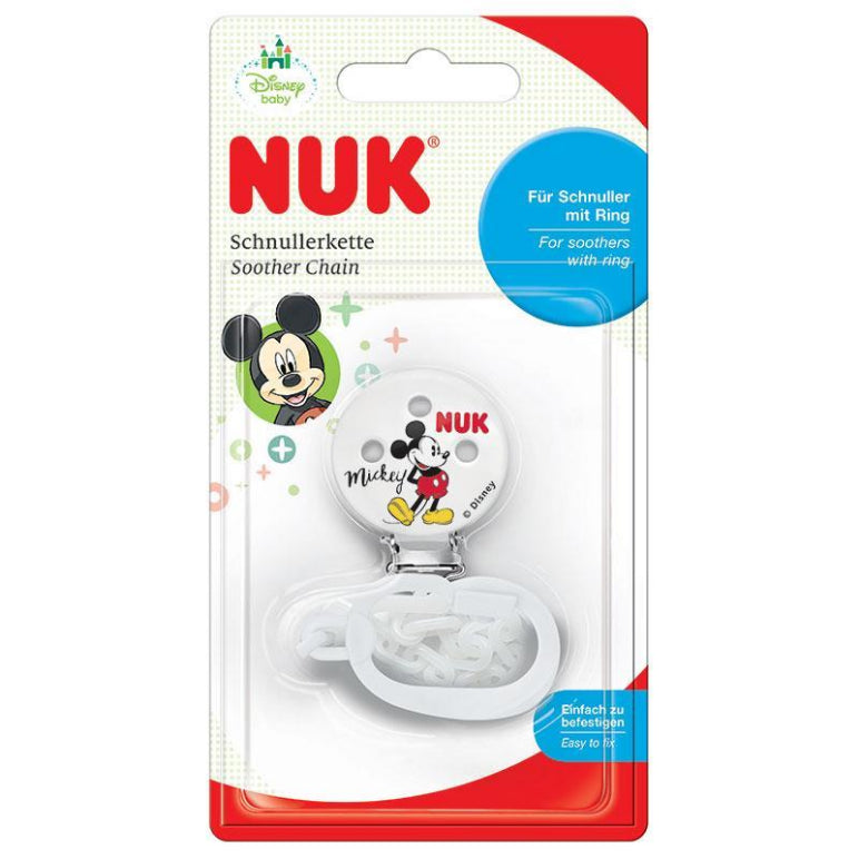 NUK Mickey Mouse Soother Chain front image on Livehealthy HK imported from Australia