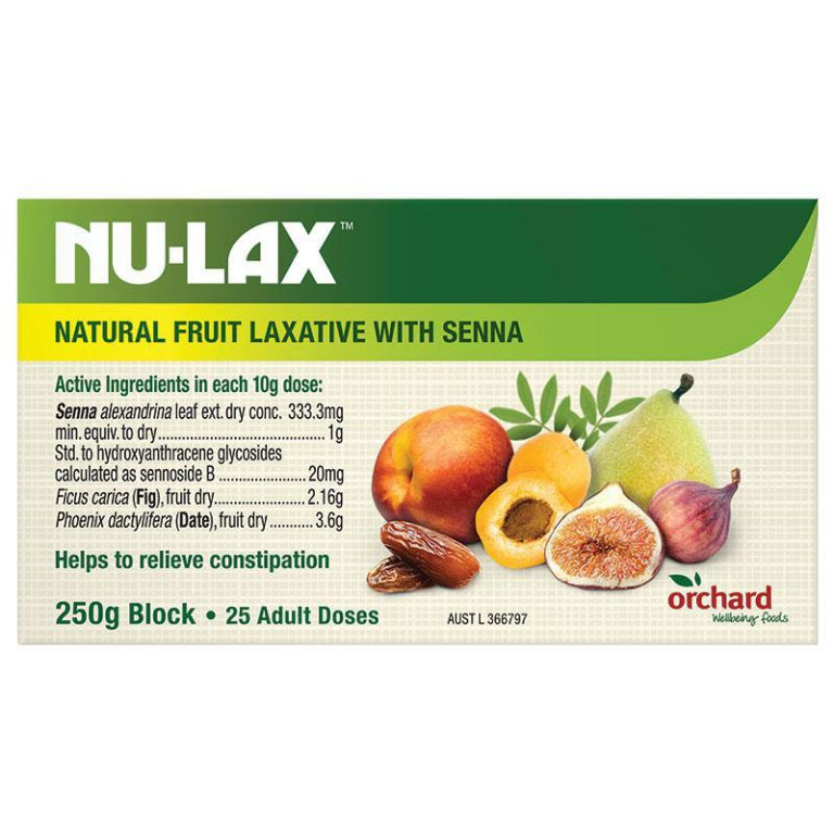Nulax Fruit Laxative 250g front image on Livehealthy HK imported from Australia