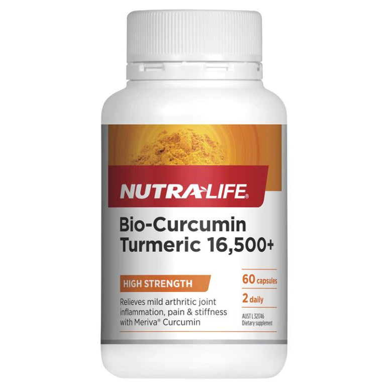 Nutra-Life Bio-Curcumin 16500+ 60 Capsules NEW front image on Livehealthy HK imported from Australia