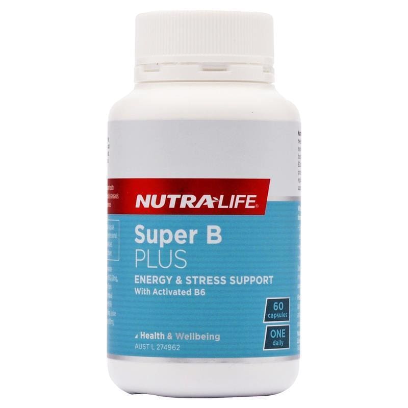 Nutra-Life Super B Plus 60 Capsules front image on Livehealthy HK imported from Australia