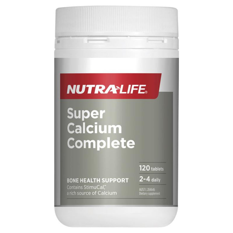 Nutra-Life Super Calcium Complete 120 Tablets front image on Livehealthy HK imported from Australia