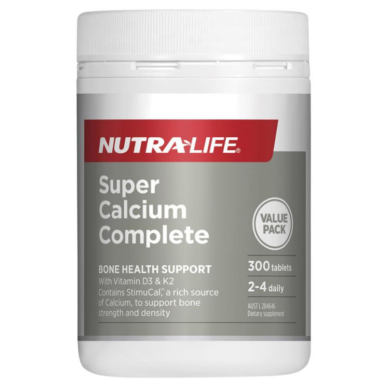 Nutra-Life Super Calcium Complete 300 Tablets front image on Livehealthy HK imported from Australia
