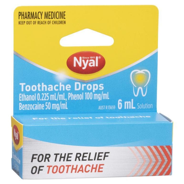 Nyal Toothache Drops 6mL front image on Livehealthy HK imported from Australia