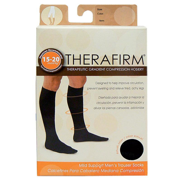 Oapl 68310 Therafirm Mens Trouser Socks Black Small front image on Livehealthy HK imported from Australia