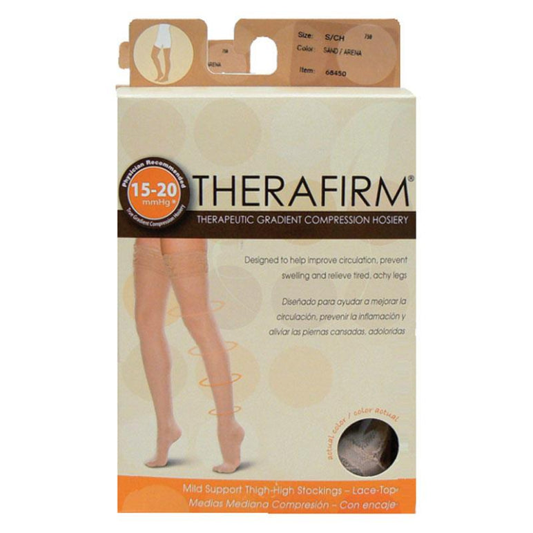 Oapl 68450 Therafirm Thigh Stocking with Lace Top Small front image on Livehealthy HK imported from Australia