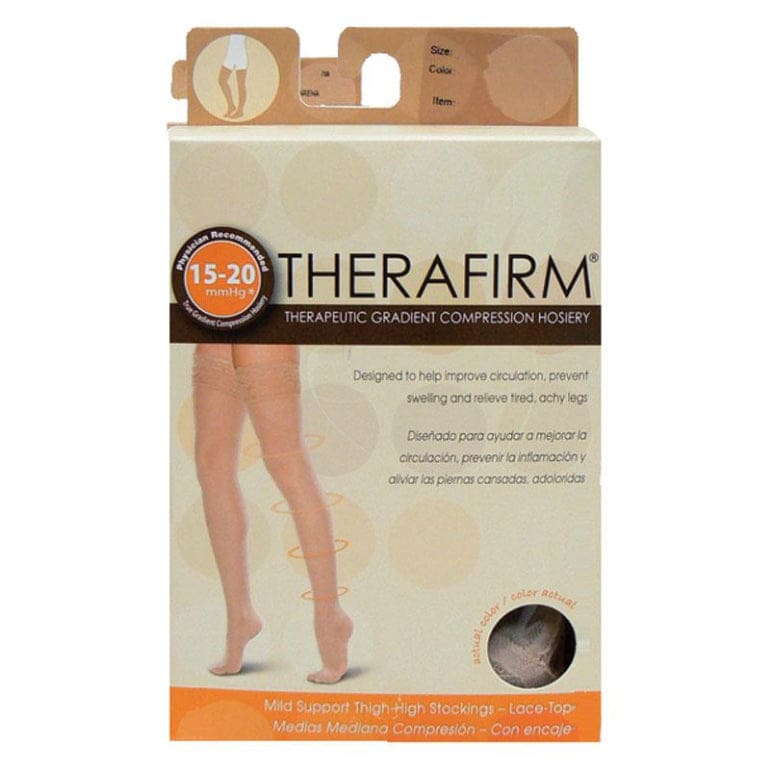 Oapl 68452 Therafirm Thigh Stocking with Lace Top Large front image on Livehealthy HK imported from Australia