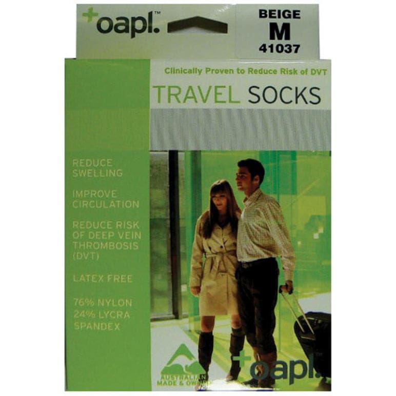 Oapl Travel Socks Medium Beige front image on Livehealthy HK imported from Australia