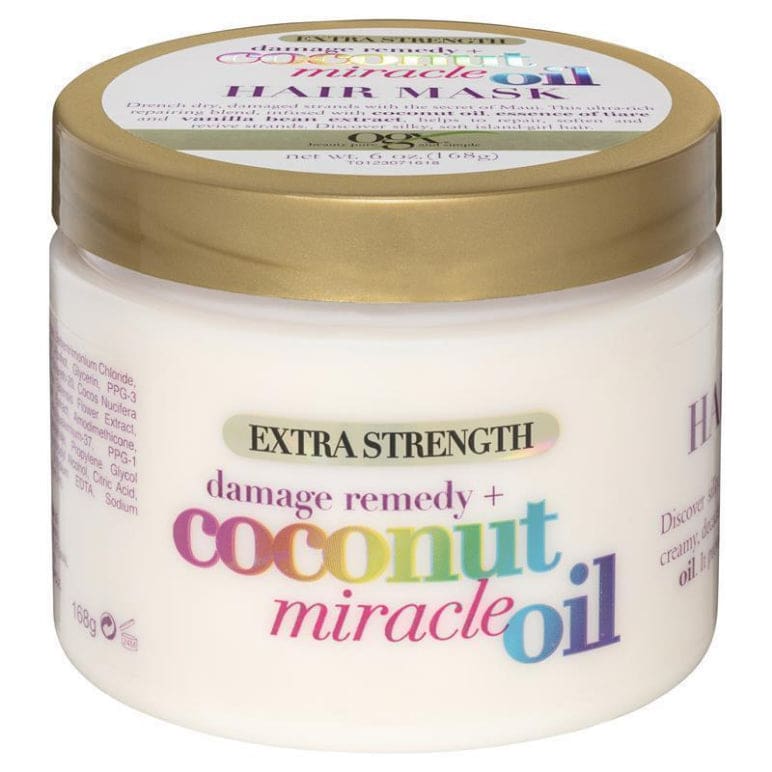 Ogx Extra Strength Damage Remedy + Hydrating & Repairing Coconut Miracle Oil Hair Mask For Damaged & Dry Hair 168g front image on Livehealthy HK imported from Australia