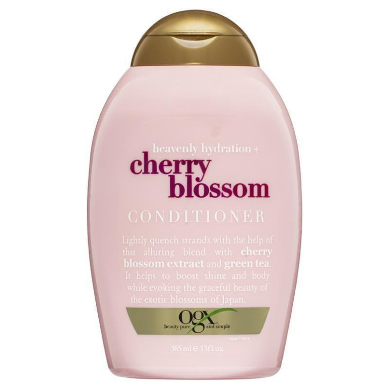 Ogx Heavenly Hydration + Shine Cherry Blossom Conditioner For Thin And Fine Hair 385mL front image on Livehealthy HK imported from Australia