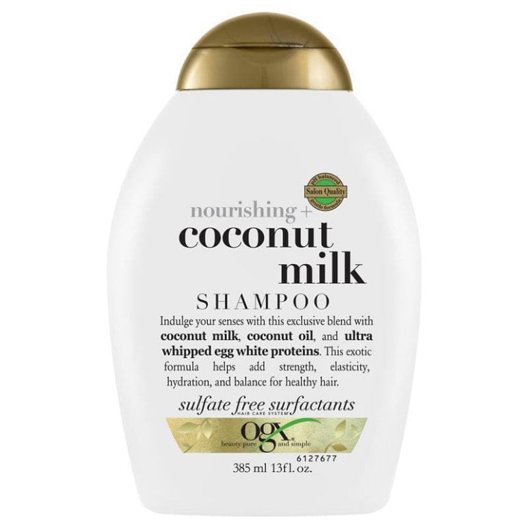 Ogx Nourishing + Hydrating Coconut Milk Shampoo For Dry Hair 385mL front image on Livehealthy HK imported from Australia