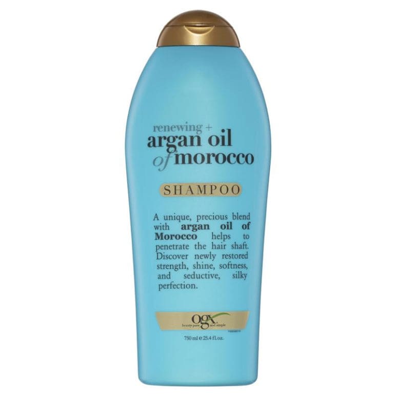 Ogx Renewing + Repairing & Shine Argan Oil Of Morocco Shampoo For Dry & Damaged Hair 750mL front image on Livehealthy HK imported from Australia