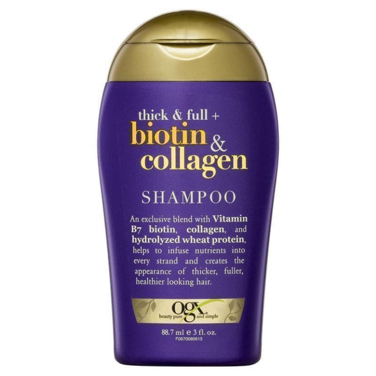 Ogx Thick & Full + Volumising Biotin & Collagen Shampoo For Fine Hair 88.7mL front image on Livehealthy HK imported from Australia