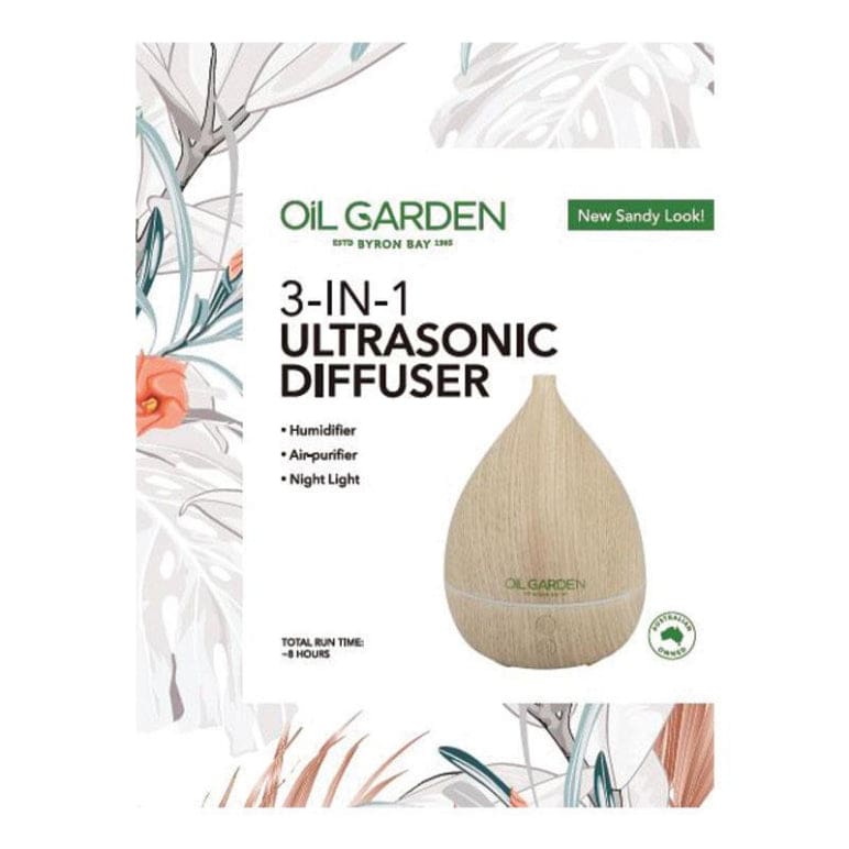 Oil Garden 3 In 1 Ultrasonic Diffuser Sandy White front image on Livehealthy HK imported from Australia