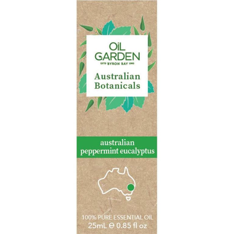 Oil Garden Australian Botanicals Peppermint Eucalyptus 25ml front image on Livehealthy HK imported from Australia