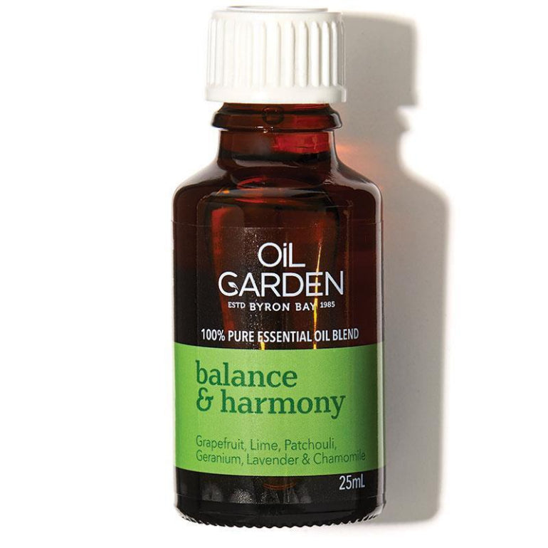 Oil Garden Balance & Harmony Essential Oil Blend 25ml front image on Livehealthy HK imported from Australia