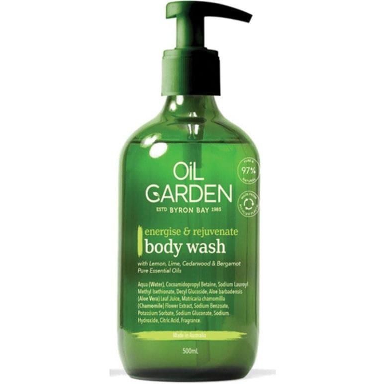 Oil Garden Energise & Rejuvenate Body Wash 500ml front image on Livehealthy HK imported from Australia