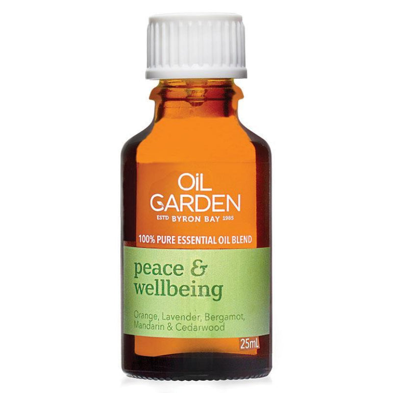 Oil Garden Peace & Wellbeing Essential Oil Blend 25ml front image on Livehealthy HK imported from Australia