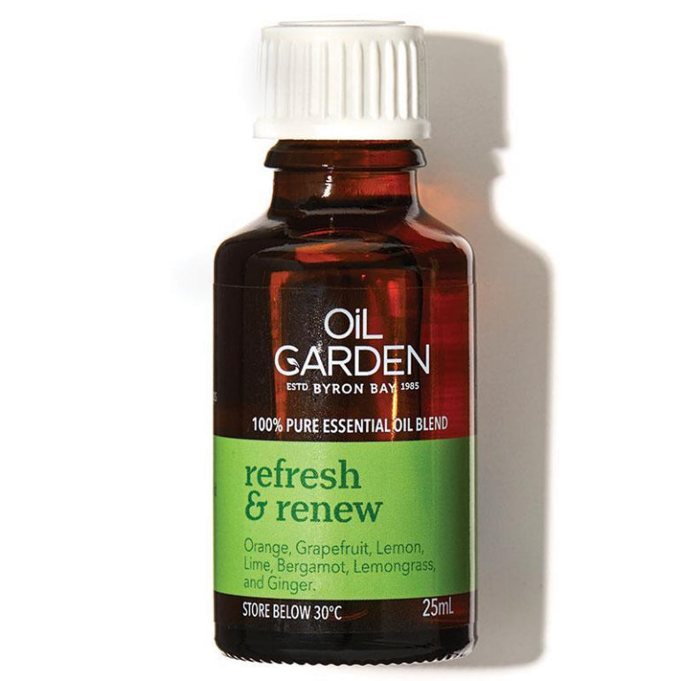 Oil Garden Refresh & Renew Essential Oil Blend 25ml front image on Livehealthy HK imported from Australia