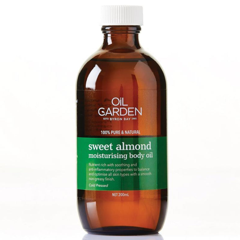Oil Garden Sweet Almond Oil 200ml front image on Livehealthy HK imported from Australia