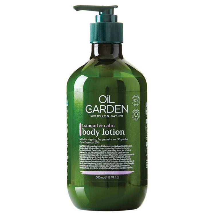 Oil Garden Tranquil & Calm Body Lotion 500ml front image on Livehealthy HK imported from Australia
