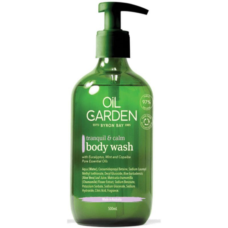 Oil Garden Tranquil & Calm Body Wash 500ml front image on Livehealthy HK imported from Australia